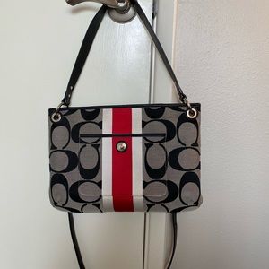 Coach Hampton canvas cross body bag